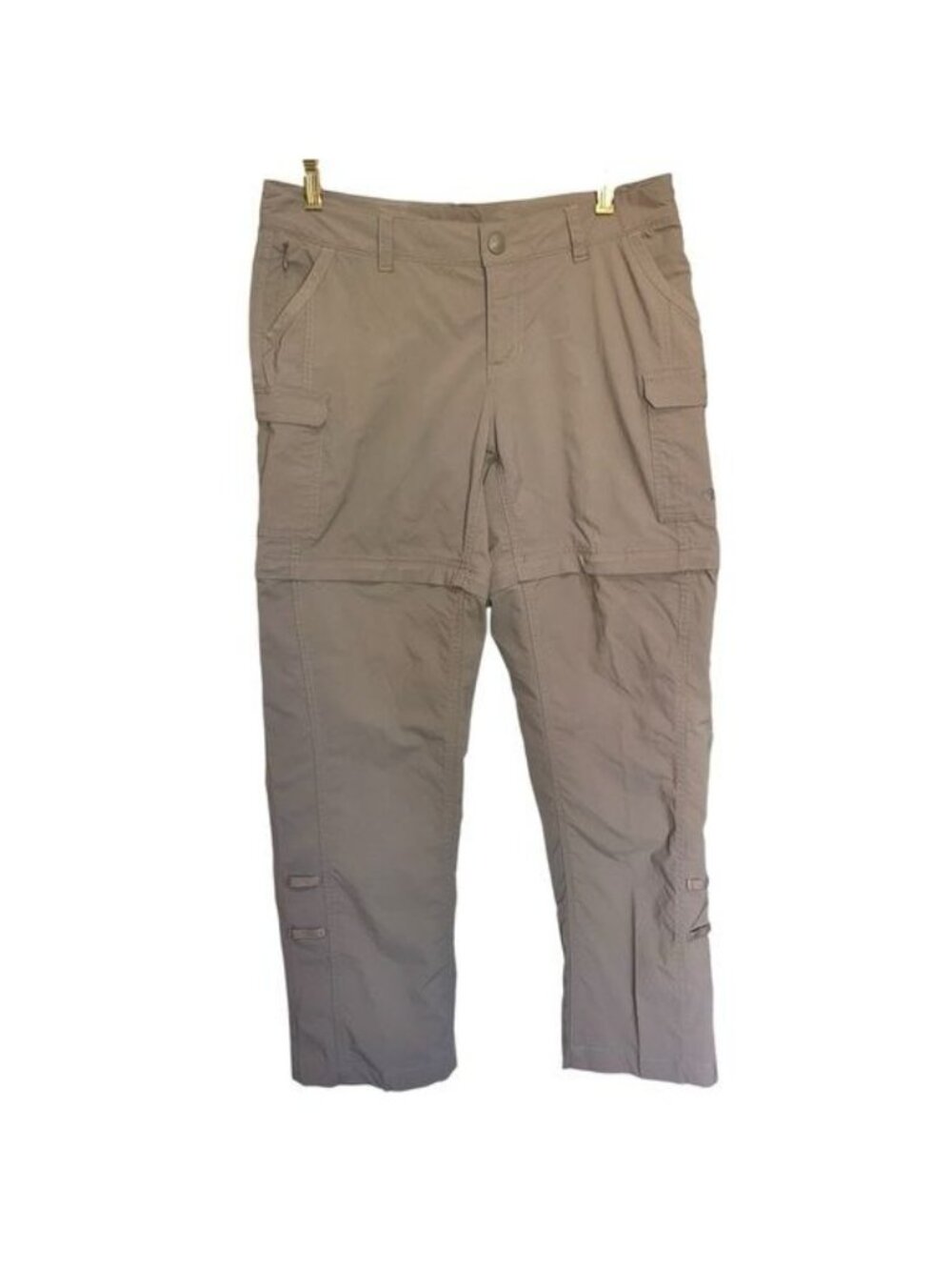 The North Face Cargo Pants Womens 6 Khaki Brown Regular Fit Convertible